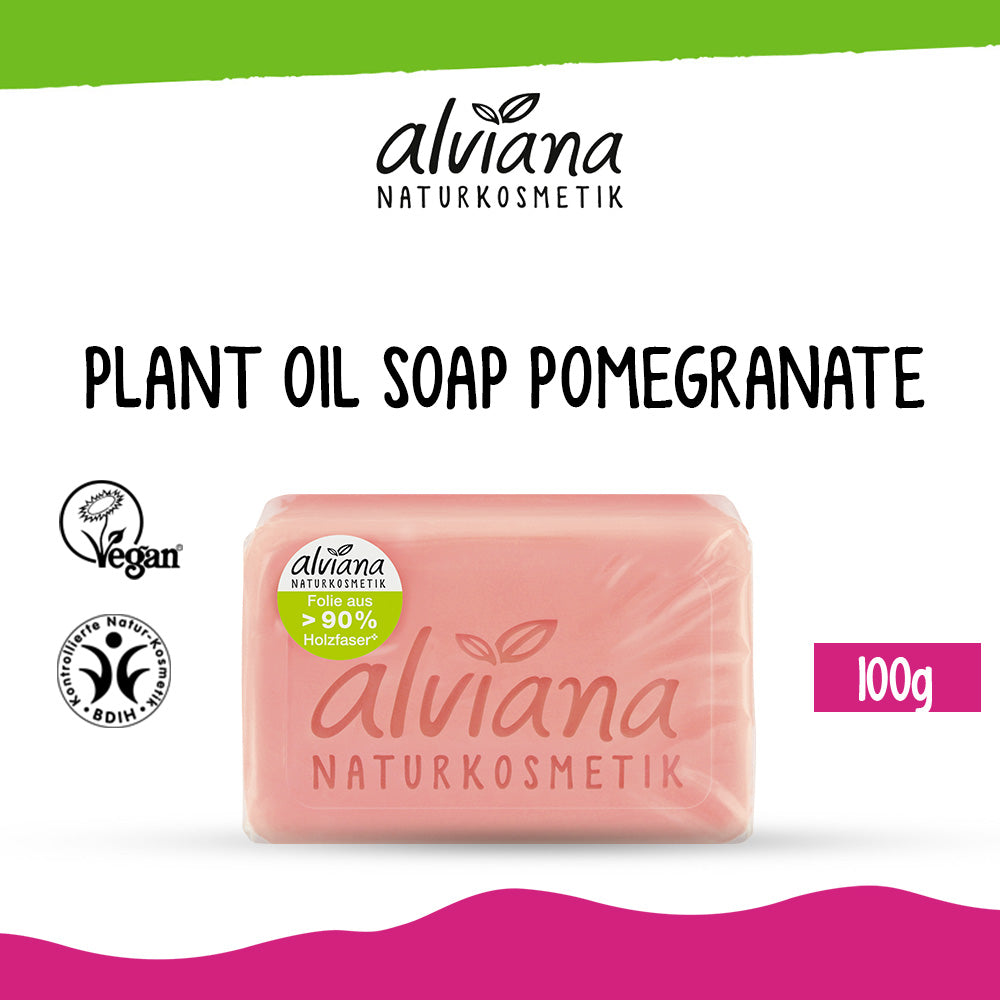 ALVIANA Plant Oil Soap Pomegranate, 100 g