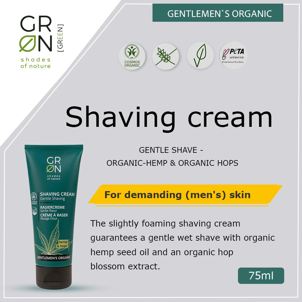 GRN Shaving Cream Gentle Shaving Hemp & Hops