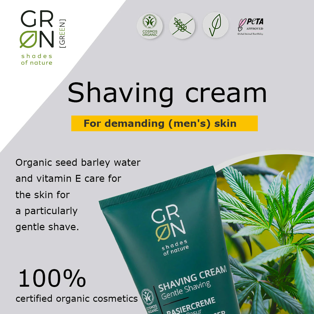 GRN Shaving Cream Gentle Shaving Hemp & Hops
