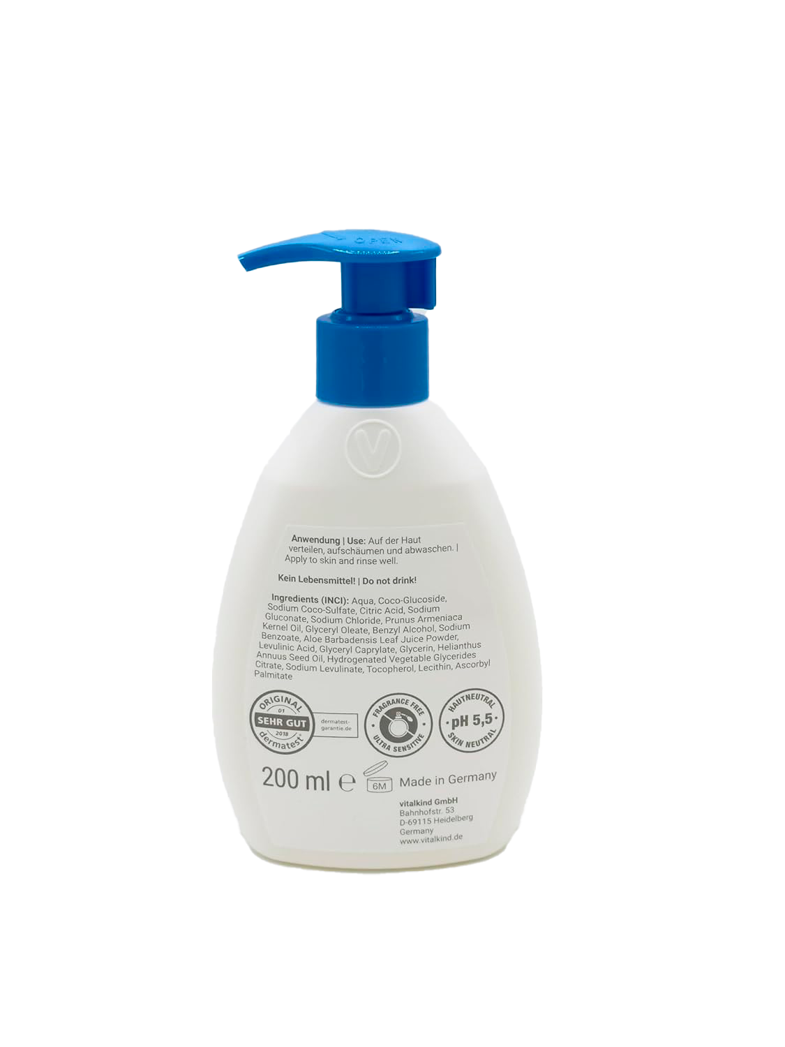 VITALKIND Boy Ultra Sensitive Body Wash, 200 ml