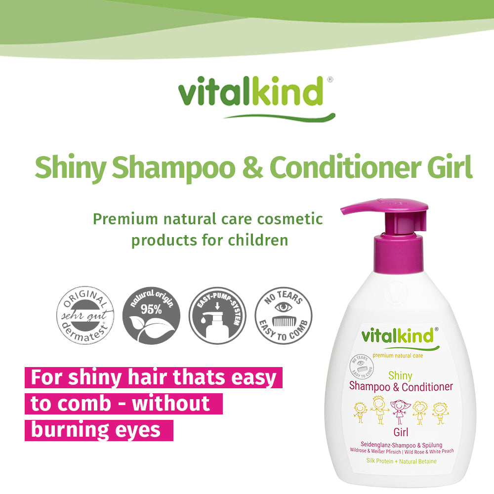 VITALKIND Girl Shiny Shampoo & Conditioner, 200 ml