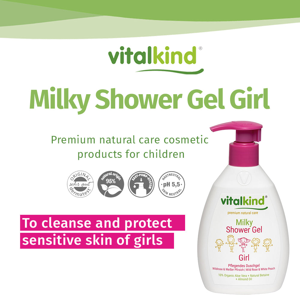 VITALKIND Girl Milky Shower Gel, 200 ml