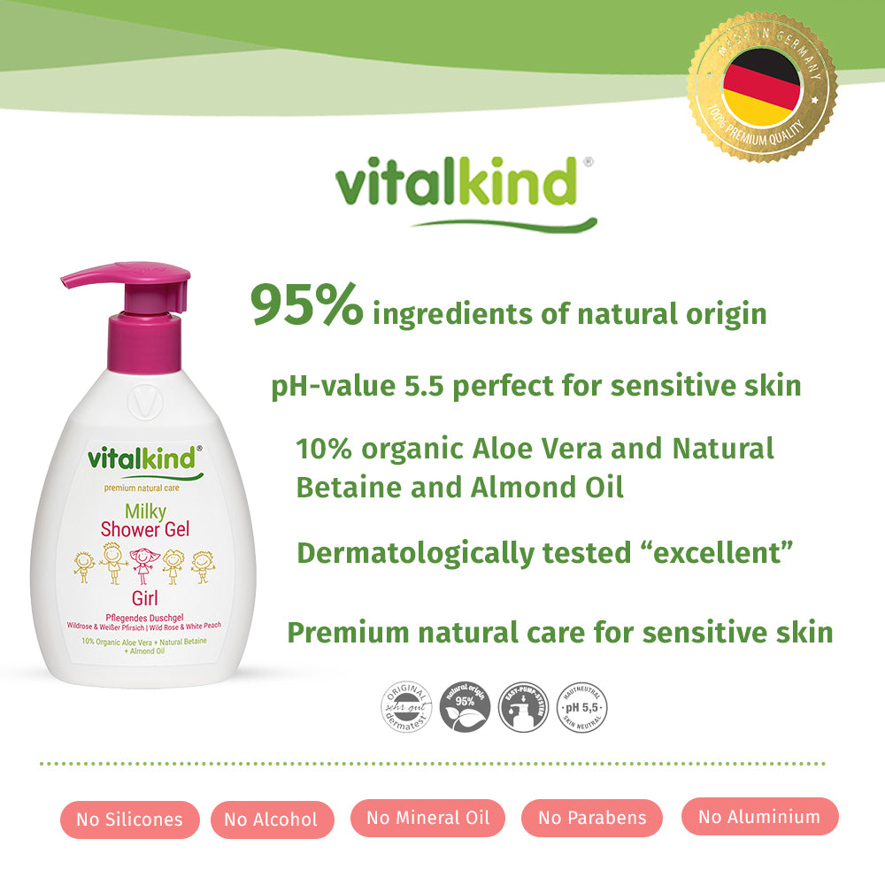 VITALKIND Girl Milky Shower Gel, 200 ml