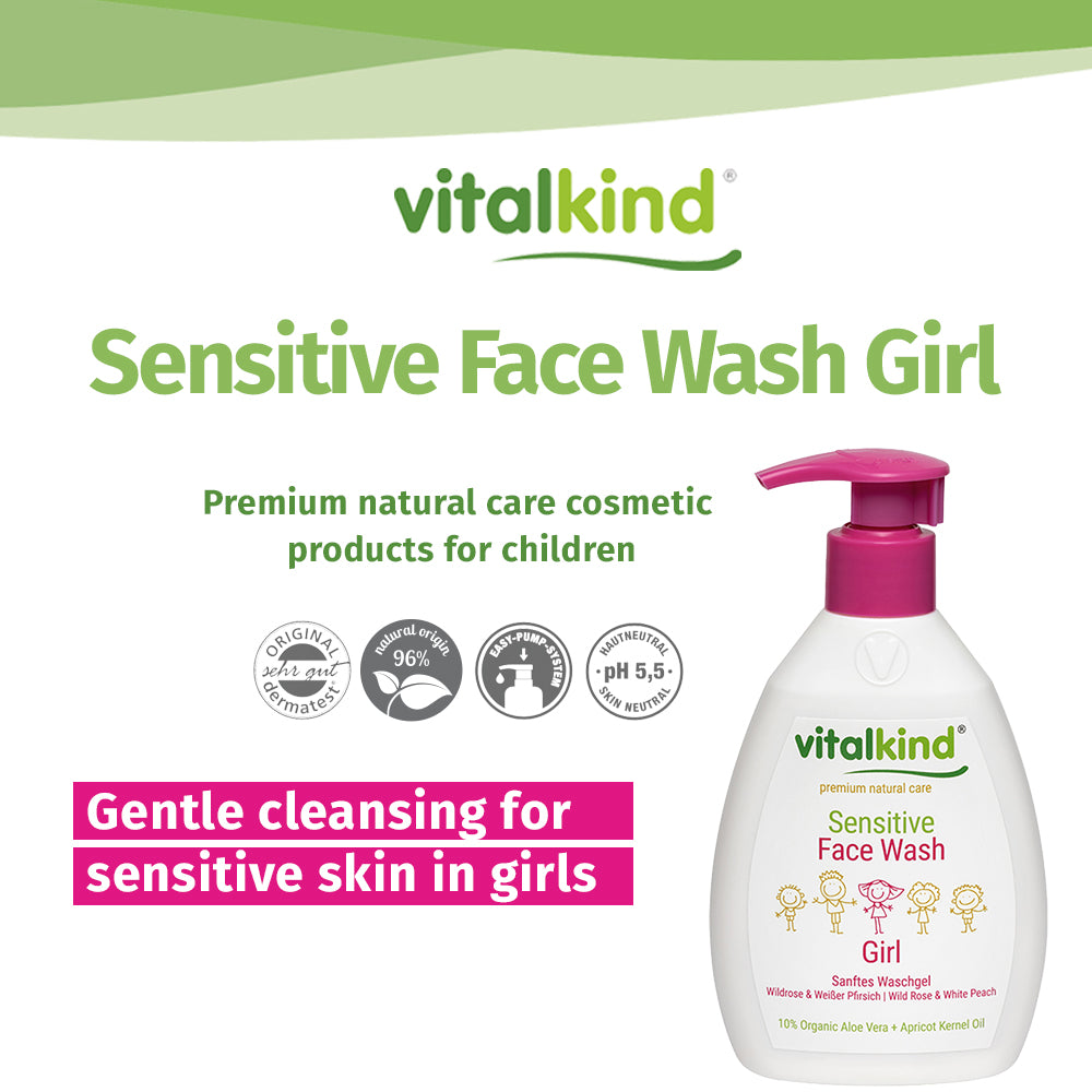VITALKIND Girl Sensitive Face Wash, 200 ml