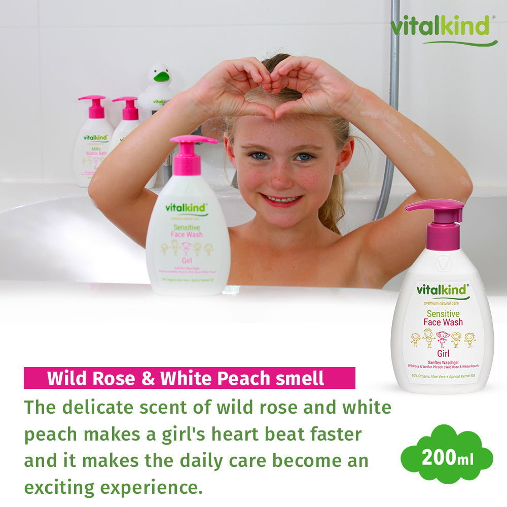VITALKIND Girl Sensitive Face Wash, 200 ml