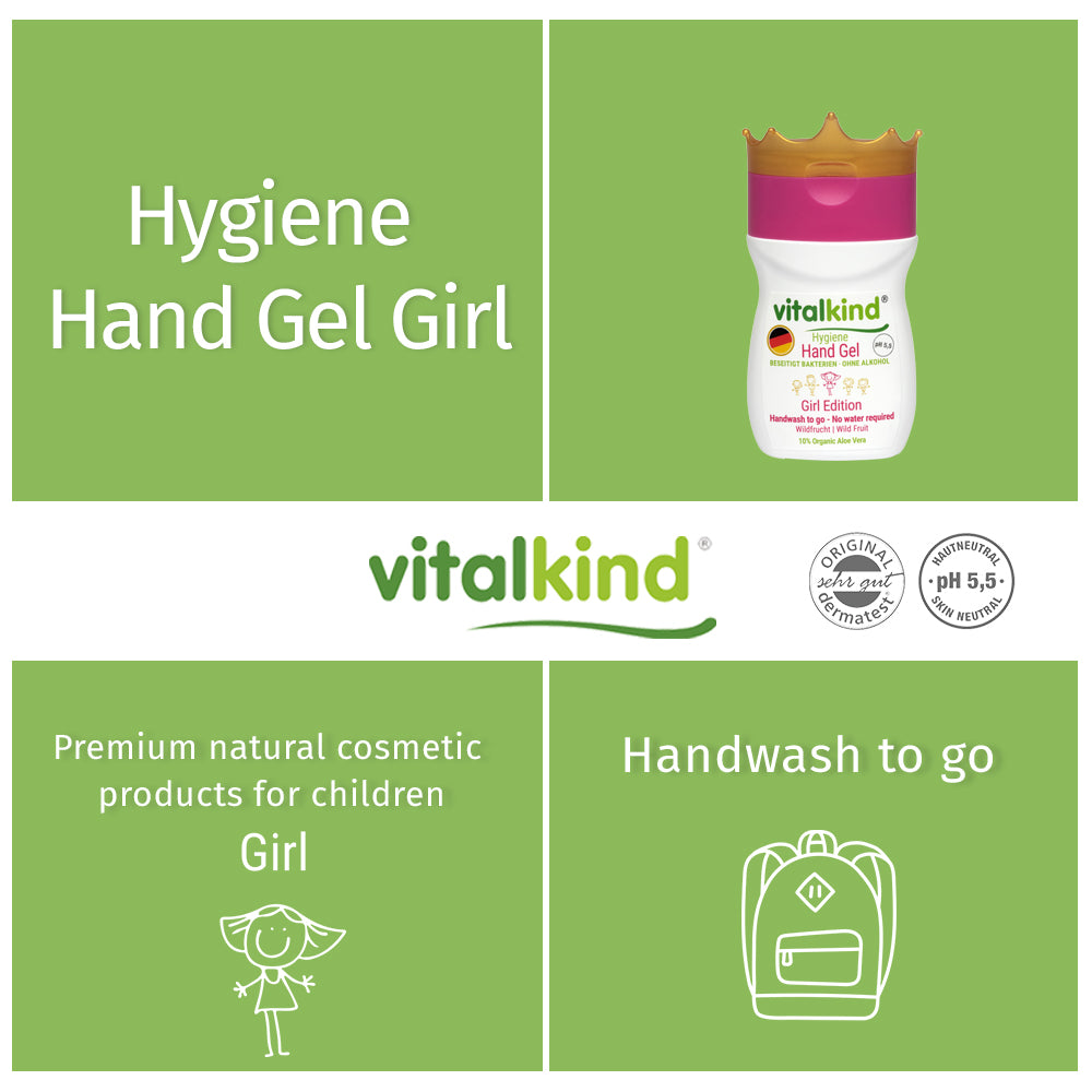 VITALKIND Girl Hygiene Hand Gel, 40 ml