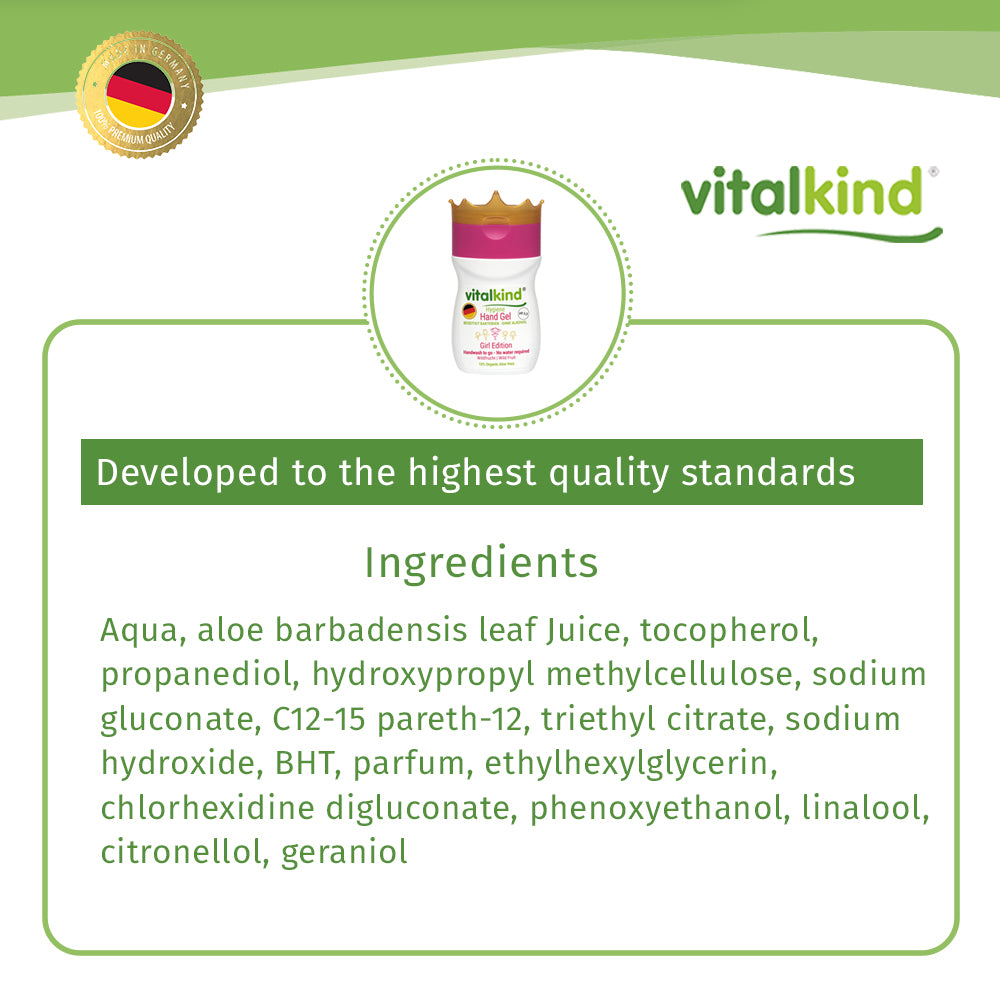 VITALKIND Girl Hygiene Hand Gel, 40 ml