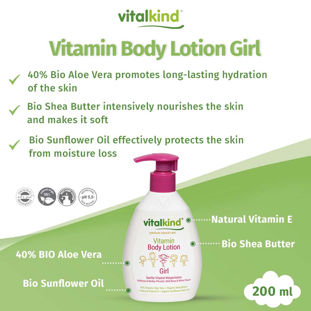 VITALKIND Girl Vitamin Body Lotion, 200 ml