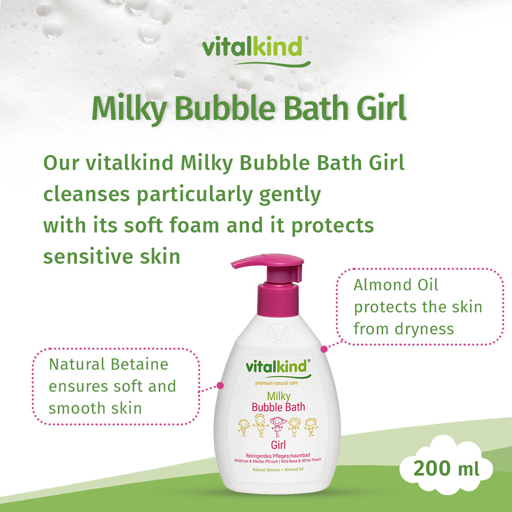 VITALKIND Girl Milky Bubble Bath, 200 ml