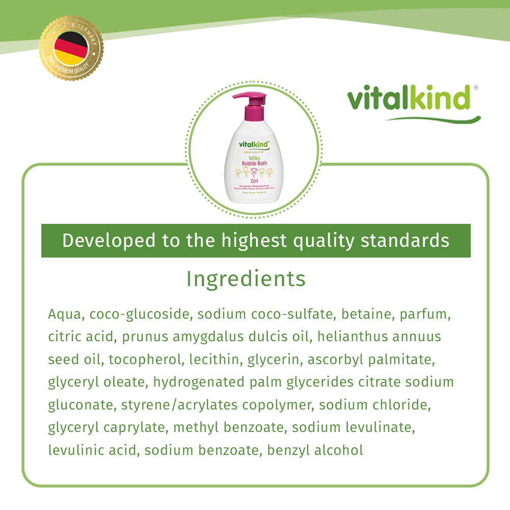 VITALKIND Girl Milky Bubble Bath, 200 ml