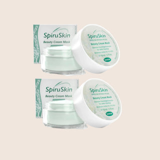SpiruSkin Beauty Cream Mask RICH & SOOTHING for sensitive, dry skin 50 ml jar Set x2