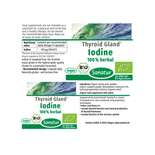 Iodine BIO, Sanatur 100 %, 60 capsules (33 g)