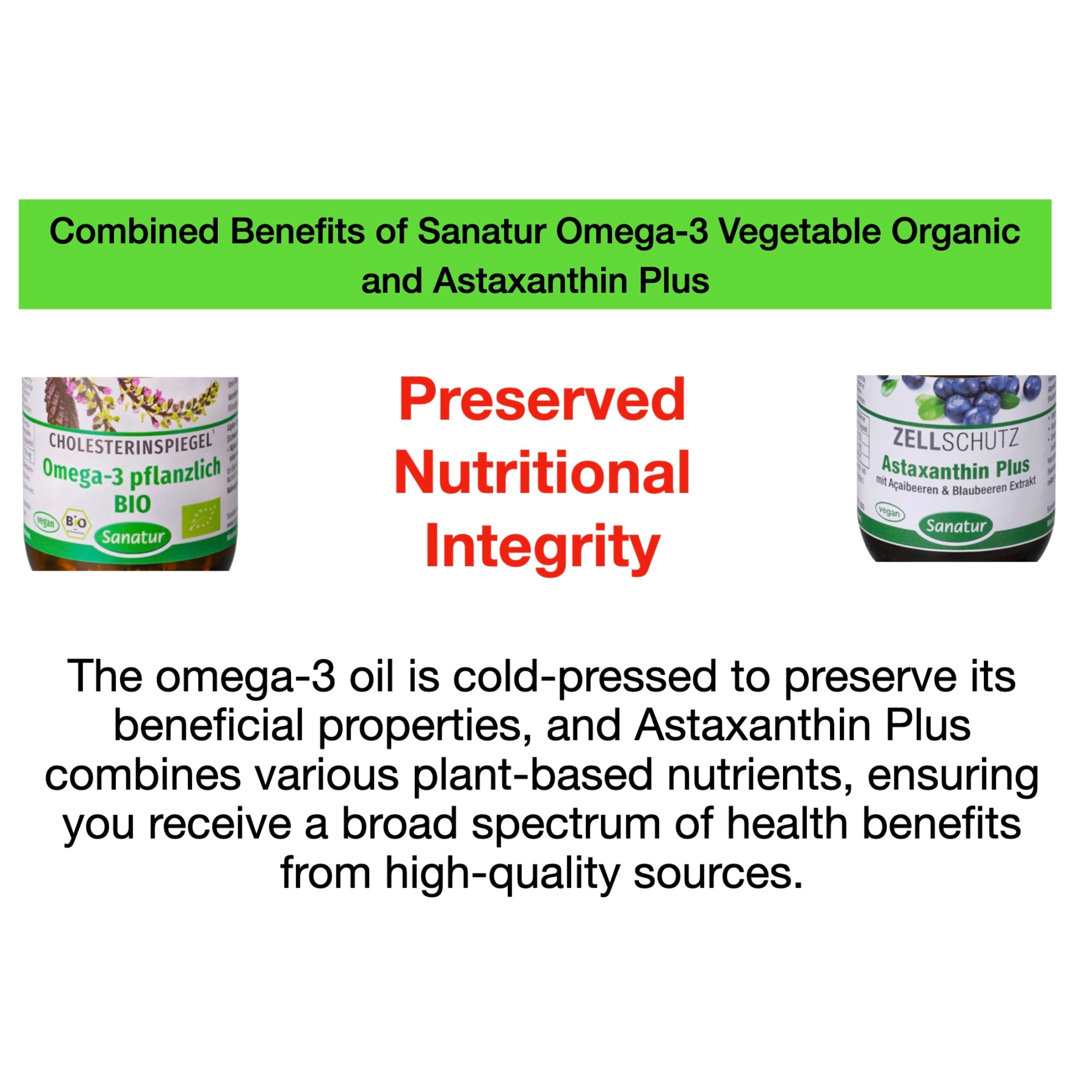 VitalSynergy Set: Omega-3 herbal  plus Astaxanthin Sanatur