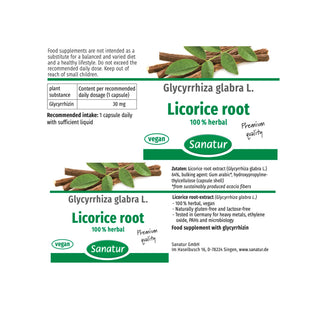 Licorice root, Sanatur 60 capsules (28 g)