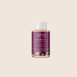 Ayluna Shampoo Shine & Care Blütenglanz with organic Damask roses 50 ml travel size