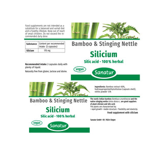Silicium, 100 % vegetable, Sanatur, 90 capsules (36 g)