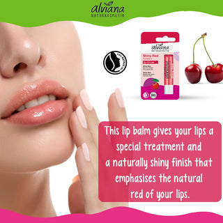 ALVIANA Lip Balm Shiny Red, 4,5 g