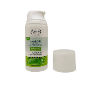Ayluna Vegan Organic Styling Gel – Caffeine & Bamboo, Strong Hold, 100 ml