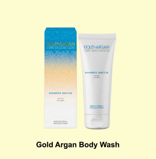 Shower gel and organic Shampoo Gold Argan 200ml, Erboristeria Magentina
