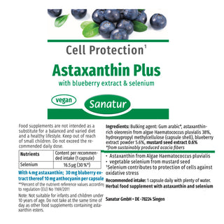 Astaxanthin Plus, Sanatur 60 capsules (30 g)