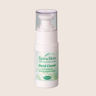 SpiruSkin Hand Cream CUDDLY SOFT & VELVETY SMOOTH 50 ml pump bottle best before 30.06.2027
