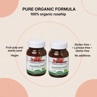 Sanatur Organic Rosehip product with formula information