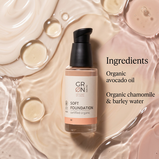 GRN Soft Foundation 02 with organic avocado oil, chamomile and barley water