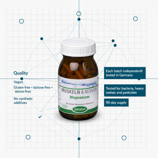 Sanatur Magnesium vegan quality and independent testing information