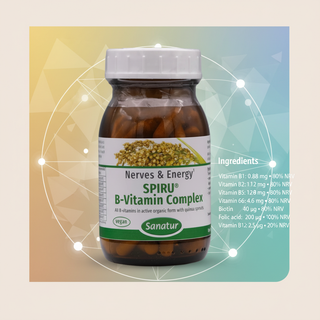 Sanatur SPIRU B Vitamin Complex eight B vitamin ingredient information