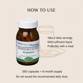 Sanatur Magnesium product with usage information