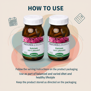 Sanatur Calcium 100% herbal bundle with label-based usage guidance