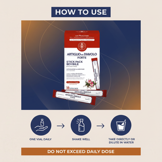 Devil's Claw Liquid Food Supplement how to use: one vial daily, shake well, take directly or dilute in water, do not exceed daily dose