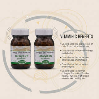 Sanatur CoEnzyme Q10 and Vitamin C bundle with authorised vitamin C benefits