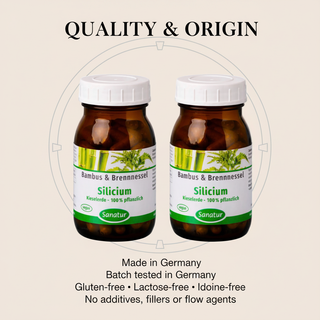Sanatur Silicium product with German quality and origin information