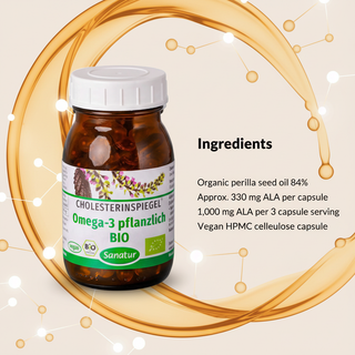 Sanatur organic perilla oil and plant-based ALA omega-3 ingredient information