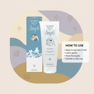 Organic Shower Gel and Shampoo Angels how to use