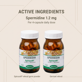 Sanatur Spirucell product with active ingredient information