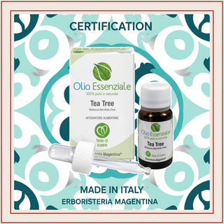 Pure Tea Tree Essential Oil certification Made in Italy