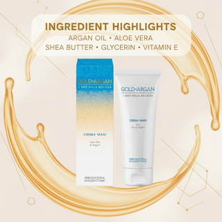 Argan Oil Hand Cream 75ml ingredients: argan oil, aloe vera, shea butter, glycerin and vitamin E