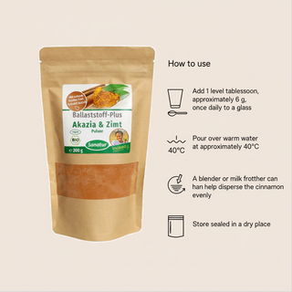 Sanatur organic acacia and Ceylon cinnamon preparation instructions