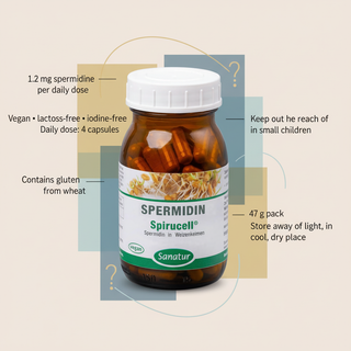 Sanatur Spermidine Spirucell serving size and product information