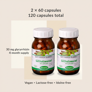 Sanatur Licorice Root Extract product information card without a headline
