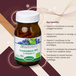 Sanatur Grape Seed OPC and Vitamin C authorised vitamin C benefits