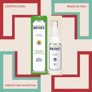 Cooling Leg Spray Benex certification Made in Italy