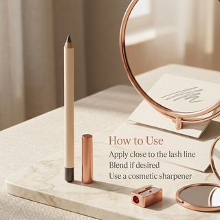 Stone Grey kajal application blending and sharpening instructions