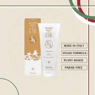Organic Shower Gel and Shampoo Elves 200ml Made in Italy, vegan formula, plant-based and paraben-free