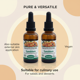 Sanatur sea buckthorn pulp oil with culinary and external use information