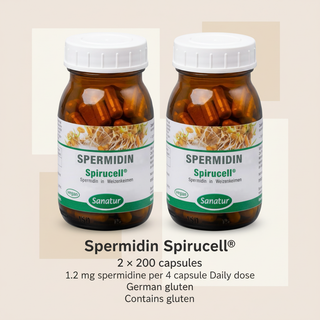 Sanatur Spirucell product information card without a headline