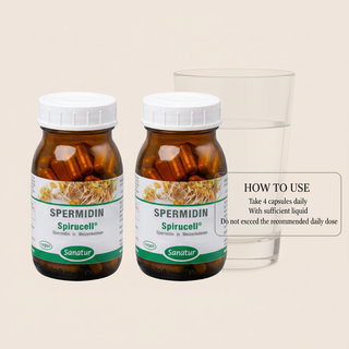 Sanatur Spirucell product with unnumbered usage instructions