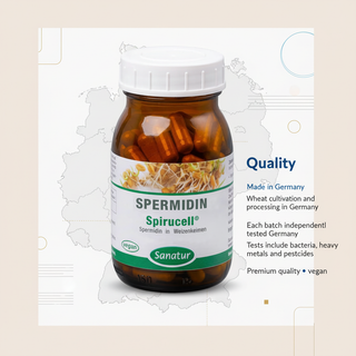 Sanatur Spermidine Spirucell German origin and batch testing information